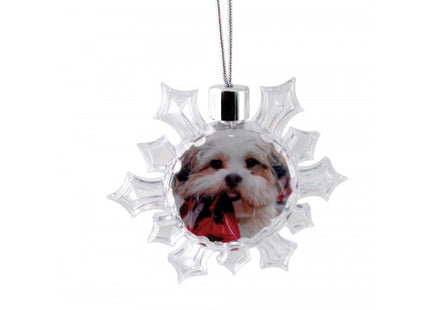 Round Snowflake Ornament | Blank Keyrings