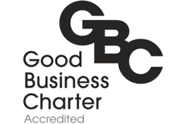 Good Business Charter Accredited logo on a white background | Blank Keyrings