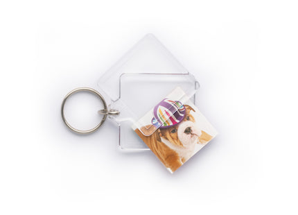 U1 Vial Square Keyrings 32x32mm