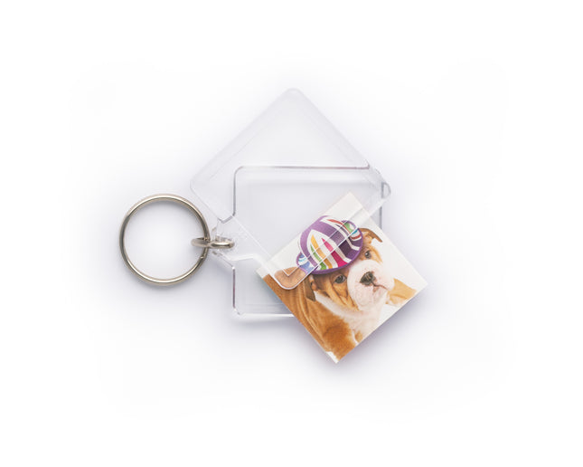 U1 Vial Square Keyrings 32x32mm