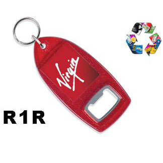 R1R Recycled Keyring 32x40mm