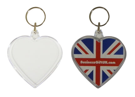 Combo Heart Shape Insert Keyrings