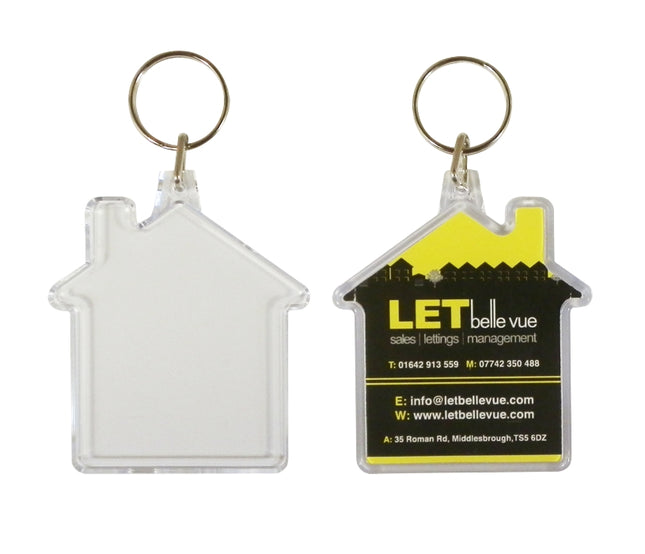 Combo House Shaped Keyrings