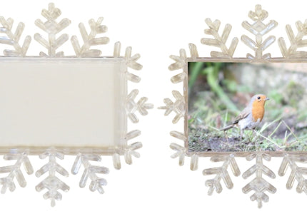 XZF02-CR Snowflake Photo Coaster