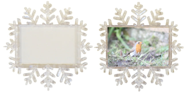 XZF02-CR Snowflake Photo Coaster