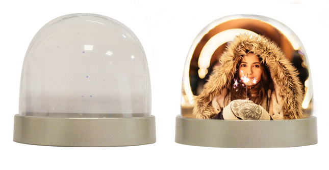 DS08 Metallic Snow Domes 70x62mm