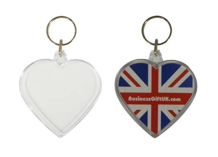 Combo Heart Shape Insert Keyrings