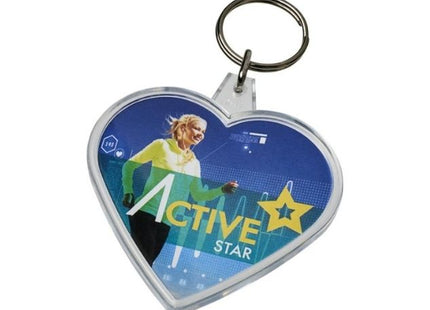 Combo Heart Shape Insert Keyrings