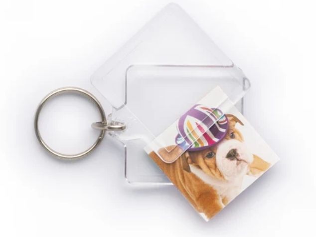 U1 Vial Square Keyring 32x32mm